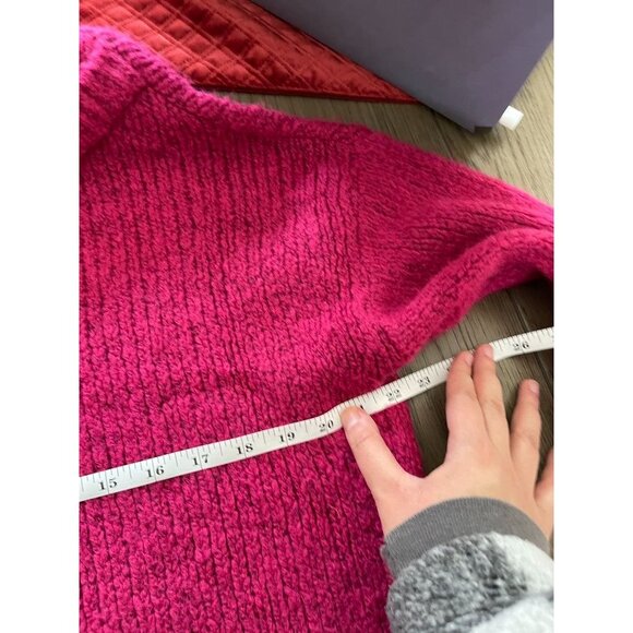 NWOT Nine West Womens Large Turtleneck Sweater Fuchsia 75% Acrylic 25% Polyester - Picture 8 of 9